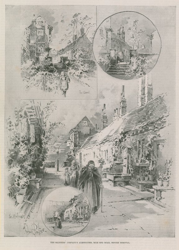 De armenhuizen van de Skinners Company door English School