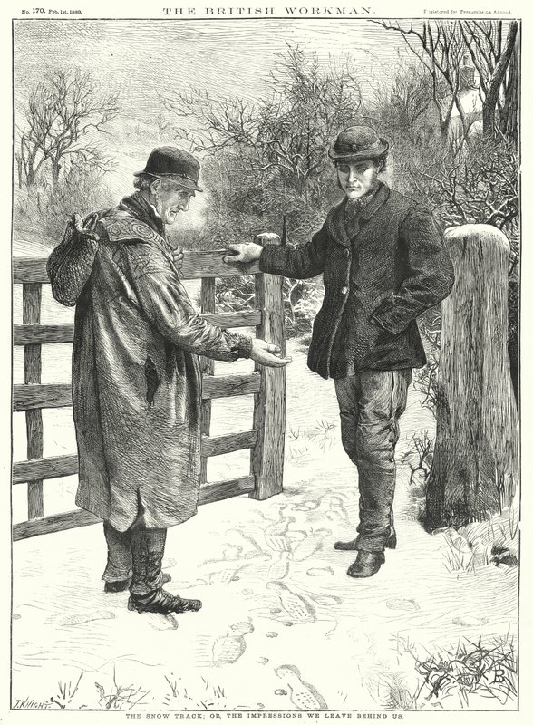 Het sneeuwspoor; of, de indrukken die we achterlaten (gravure) door English School
