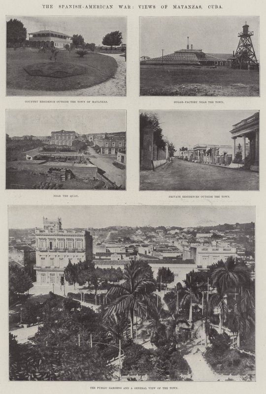 De Spaans-Amerikaanse oorlog, uitzichten op Matanzas, Cuba door English School