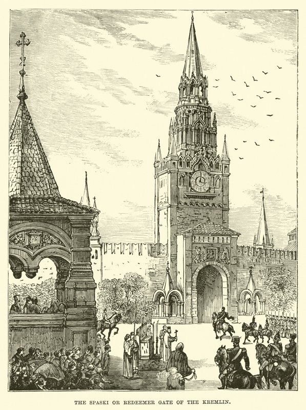 De Spaski of Verlosserpoort van het Kremlin door English School