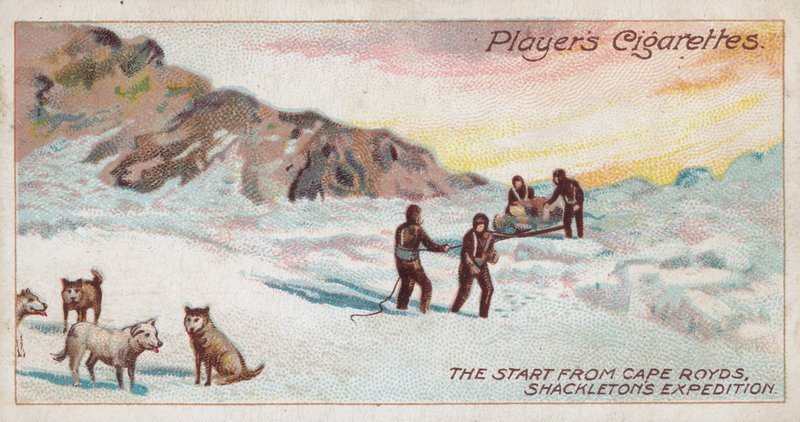 Het Vertrek vanaf Kaap Royds, Shackleton