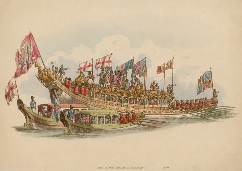 De Stationers Barge, rivier de Theems, Londen door English School