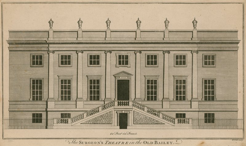 Het Chirurgentheater in de Old Bailey, Londen door English School