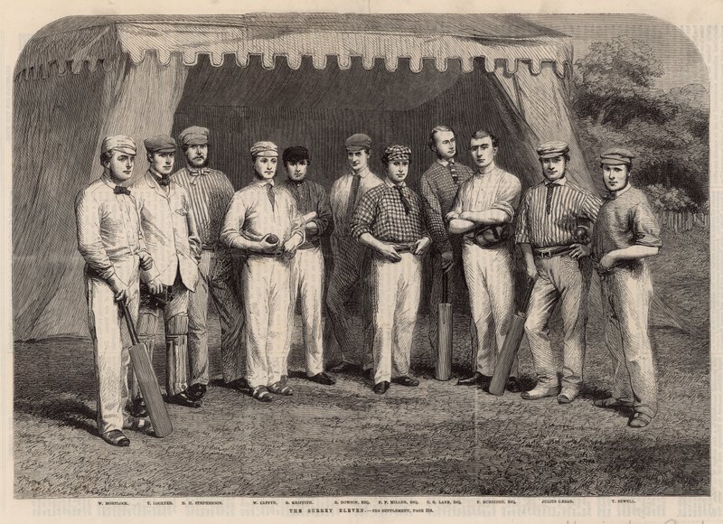 Het Surrey Eleven cricketteam door English School