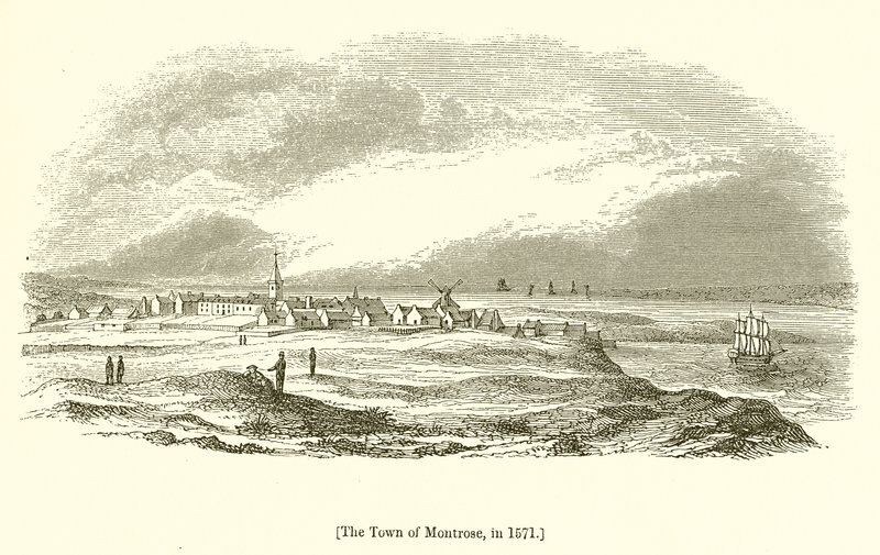De stad Montrose in 1571 door English School