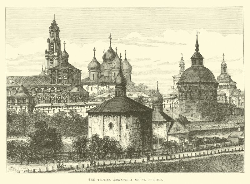 Het Troitsa-klooster van Sint-Sergej door English School
