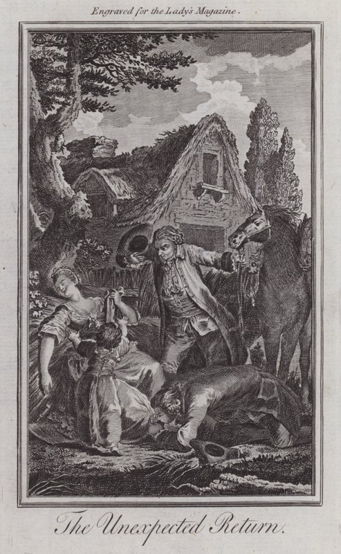 De onverwachte terugkeer (gravure) door English School