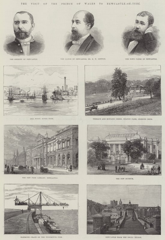 Het bezoek van de prins van Wales aan Newcastle-on-Tyne door English School
