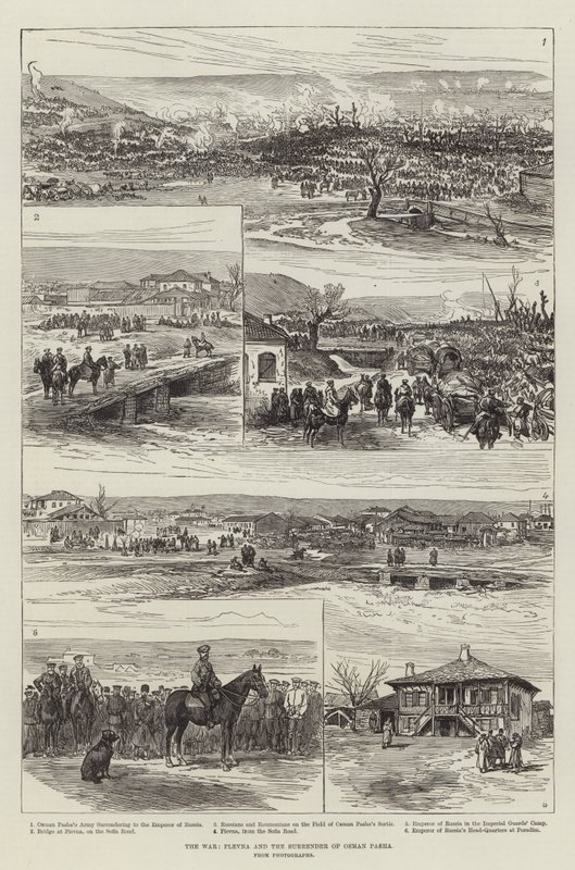 De oorlog, Plevna en de overgave van Osman Pasha door English School