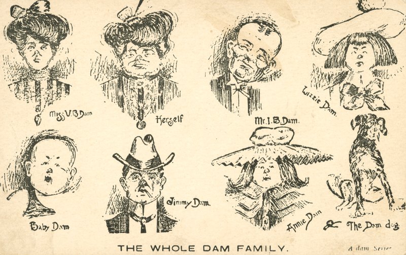De hele Dam familie (litho) door English School