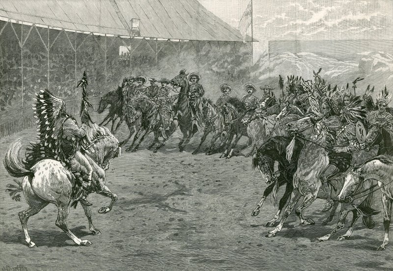 De Wild West Show bij Earls Court, West Brompton, Londen door English School