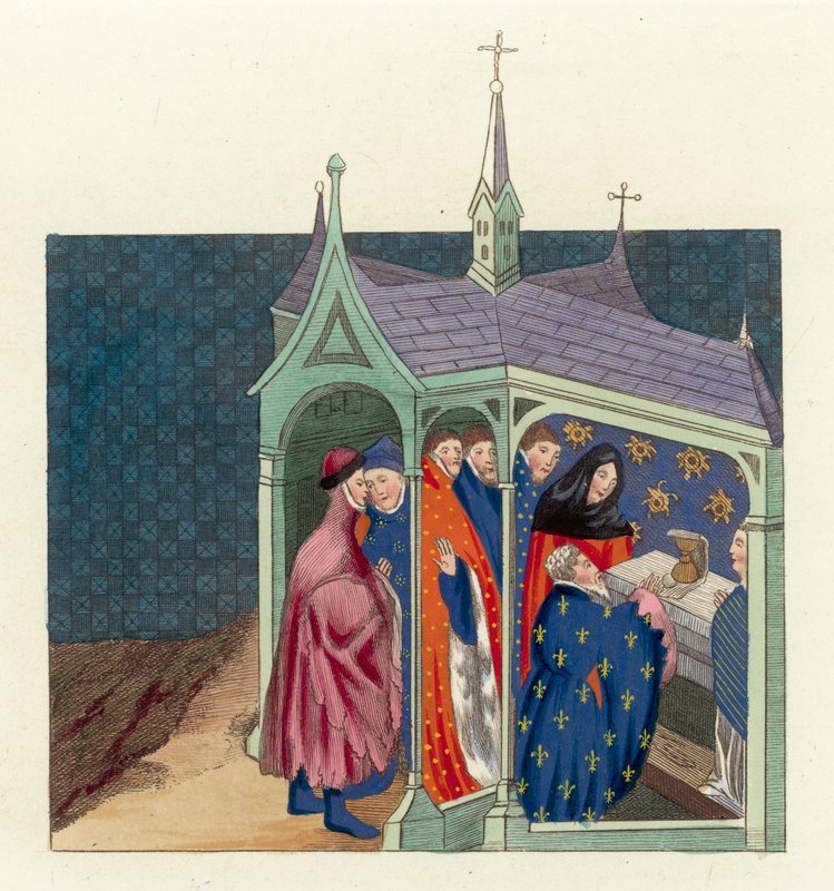 De overeenkomst tussen de graaf van Northumberland en koning Richard II door English School