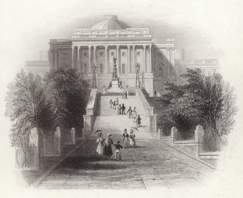 De beklimming naar het Capitool in Washington door English School