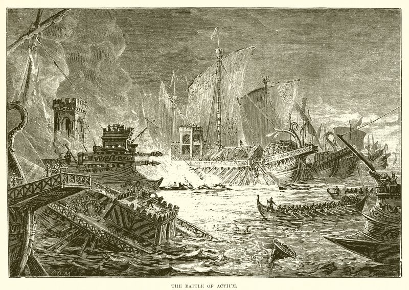 De slag bij Actium door English School