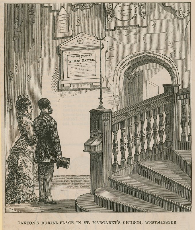De begraafplaats van William Caxton door English School