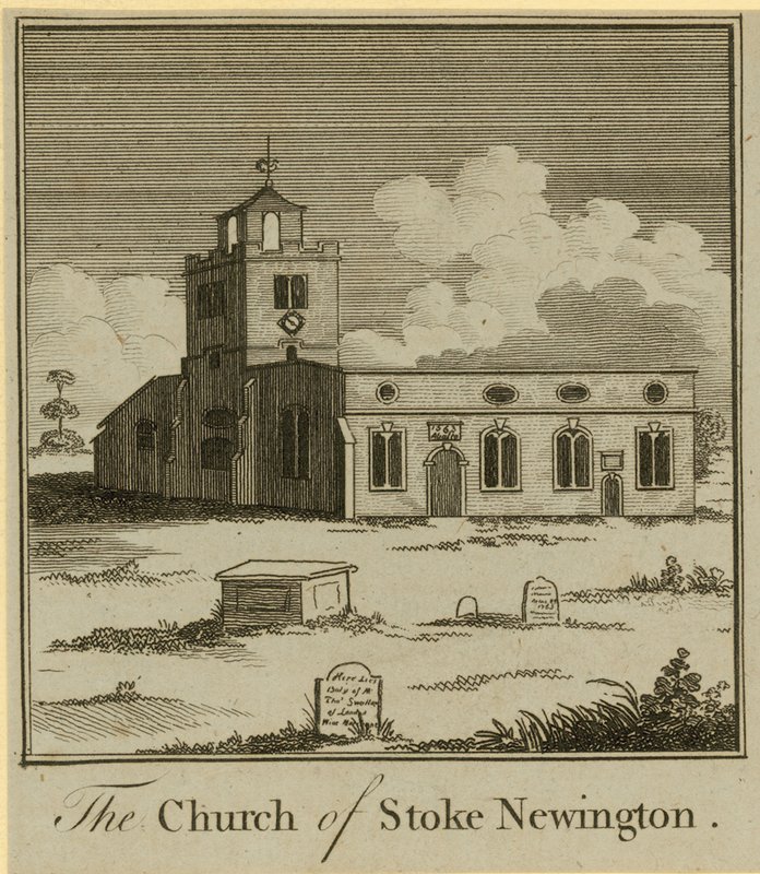 De kerk van Stoke Newington door English School