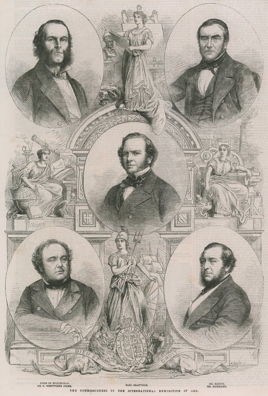 De commissarissen van de Internationale Tentoonstelling van 1862 door English School