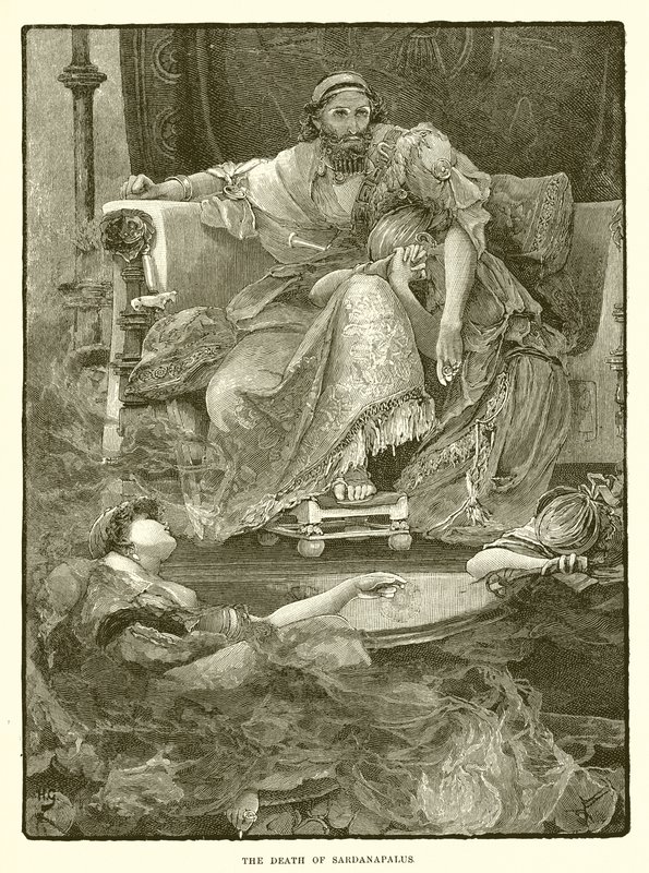 De dood van Sardanapalus door English School