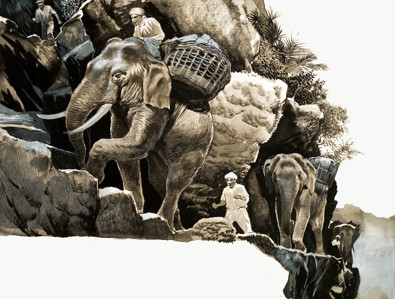 De olifantentocht van Olifant Bill door English School