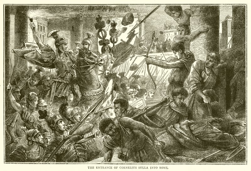 De intocht van Cornelius Sulla in Rome door English School