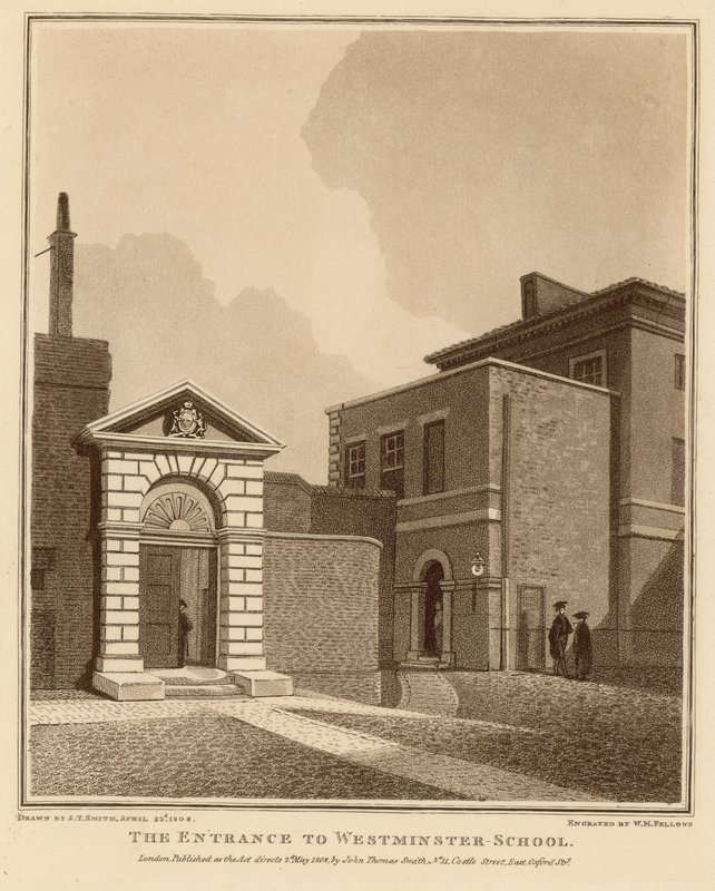De ingang van Westminster School door English School