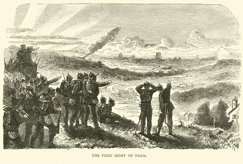Het eerste zicht op Parijs, september 1870 door English School
