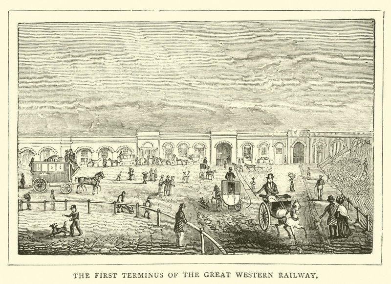 Het eerste eindstation van de Great Western Railway door English School