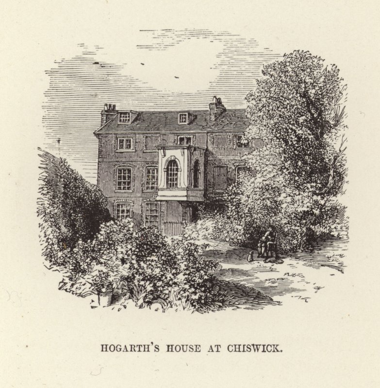 Het huis van William Hogarth in Chiswick door English School