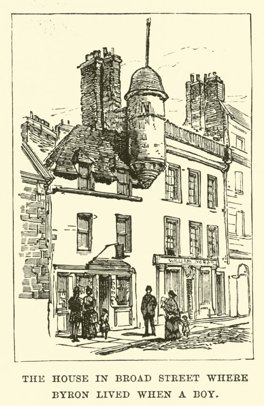 Het huis in Broad Street waar Byron als jongen woonde door English School