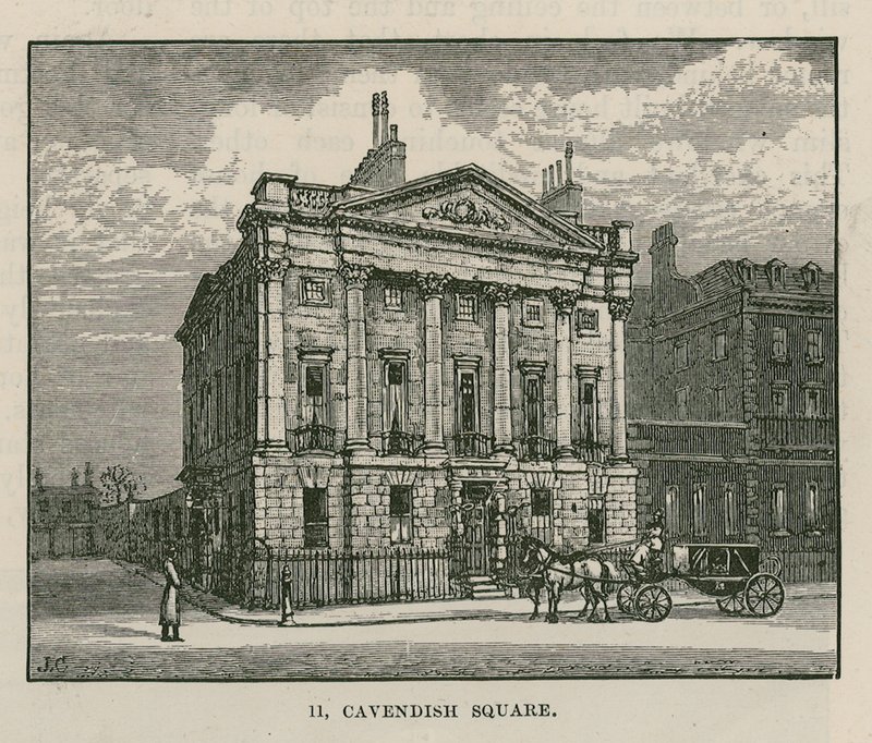 Het huis van Mr Scotmother, Cavendish Square, Londen door English School