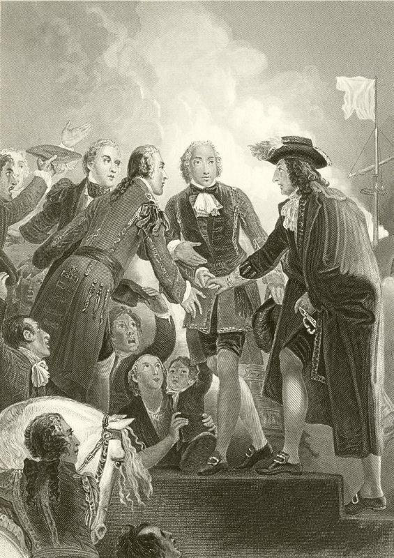 De landing van Willem III in Torbay door English School