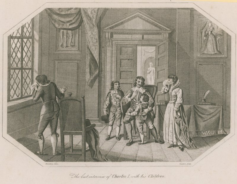 Het laatste gesprek van koning Karel I met zijn kinderen door English School
