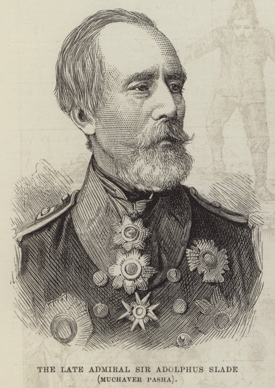 De overleden admiraal Sir Adolphus Slade, Muchaver Pasha door English School