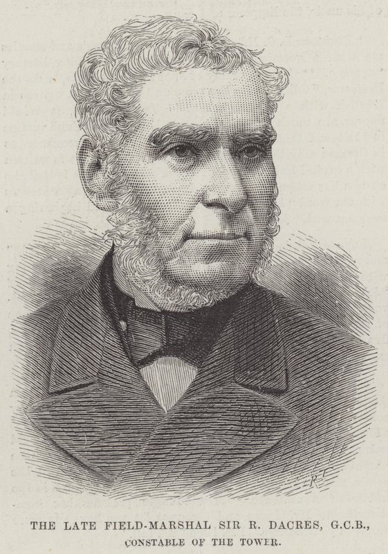 De overleden veldmaarschalk Sir R Dacres, GCB, constable van de Tower door English School