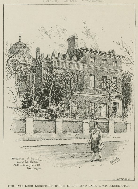 Het huis van wijlen Lord Leighton in Holland Park Road, Kensington, Londen door English School