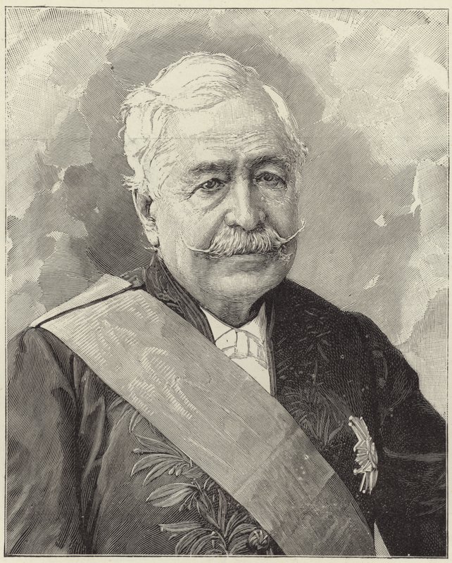 De overleden M Ferdinand de Lesseps door English School