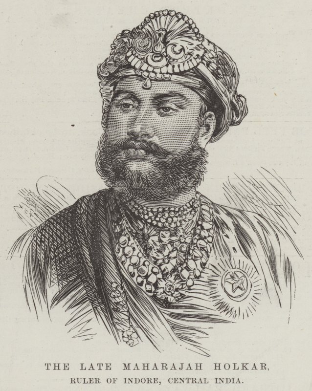 De wijlen Maharajah Holkar, Heerser van Indore, Centraal India door English School