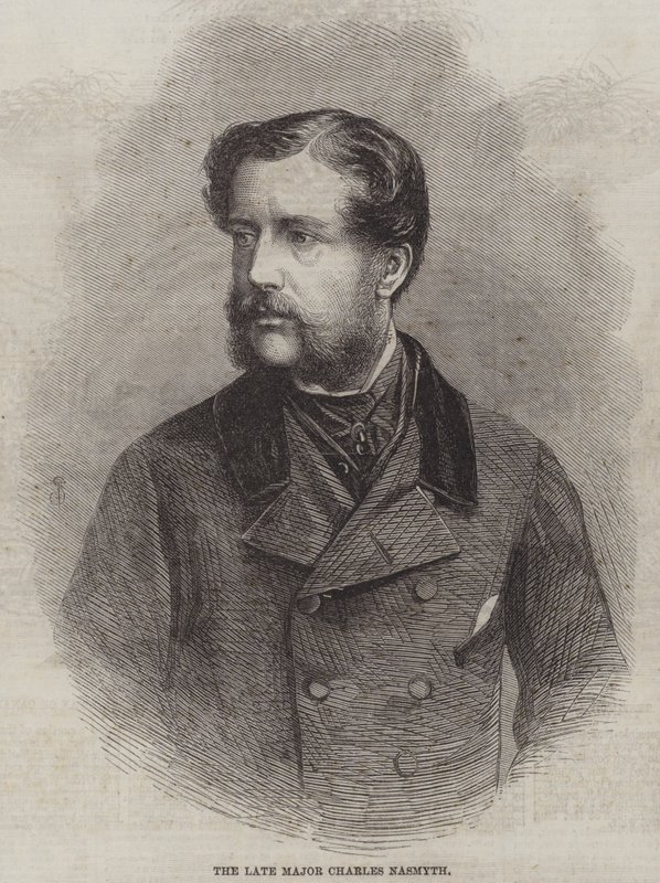 De overleden Majoor Charles Nasmyth door English School