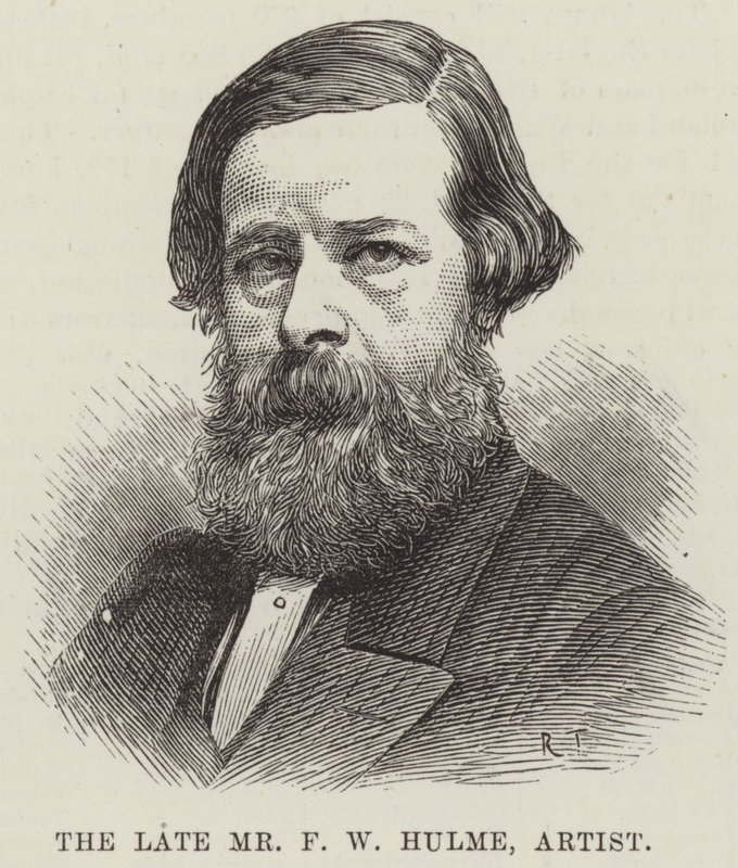 De overleden Mr F W Hulme, Kunstenaar (gravure) door English School