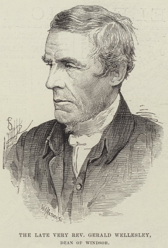 De overleden Zeer Eerwaarde Gerald Wellesley, Decaan van Windsor door English School