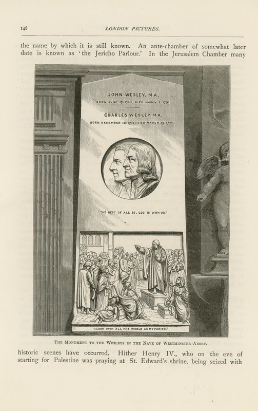 Het monument voor de Wesleys door English School