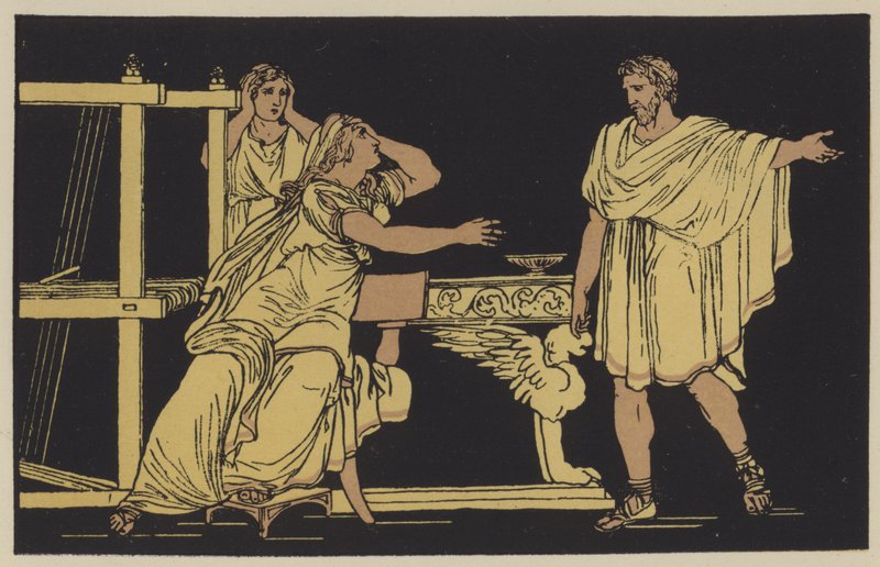 De moeder van Euryalus ontvangt het nieuws van zijn dood door English School