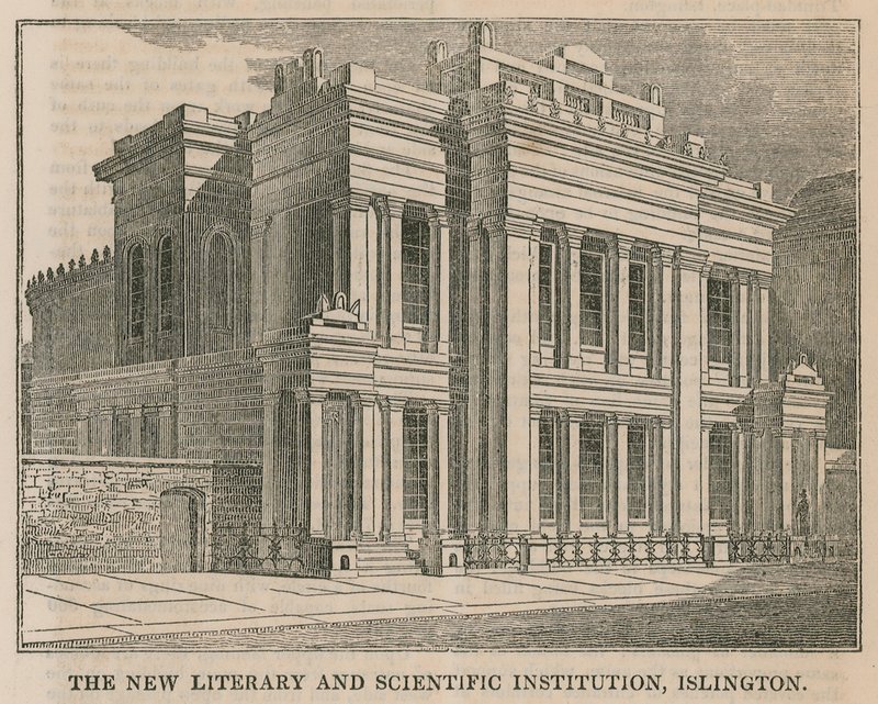 Het nieuwe Literaire en Wetenschappelijke Instituut, Islington, Londen door English School