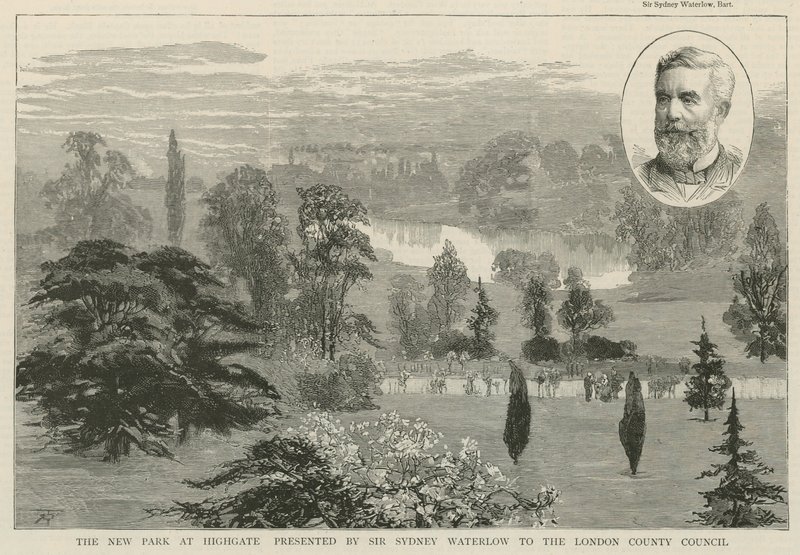 Het nieuwe park in Highgate geschonken door Sir Sydney Waterlow door English School