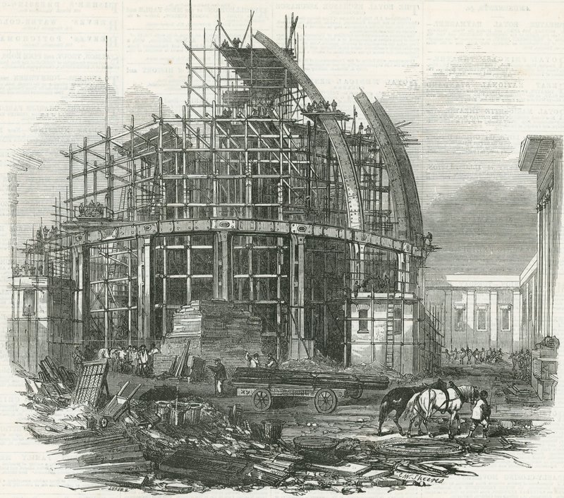 De nieuwe leeszaal in het British Museum door English School