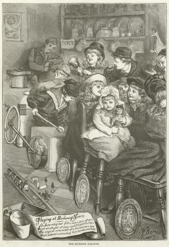De kinderkamer spoorweg door English School