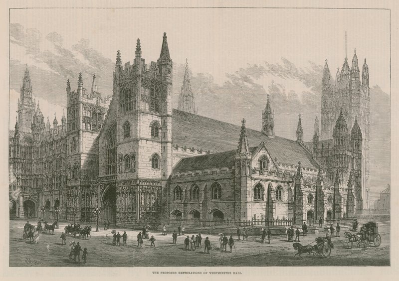 Het voorgestelde herstel van Westminster Hall door English School