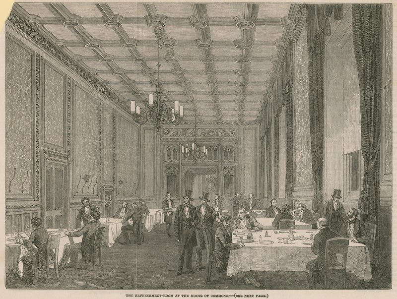 De verfrissingsruimte in het Lagerhuis door English School