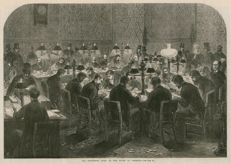 De verslaggeverskamer in het Lagerhuis door English School