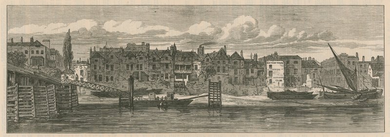 De rivierkant van oud Chelsea door English School